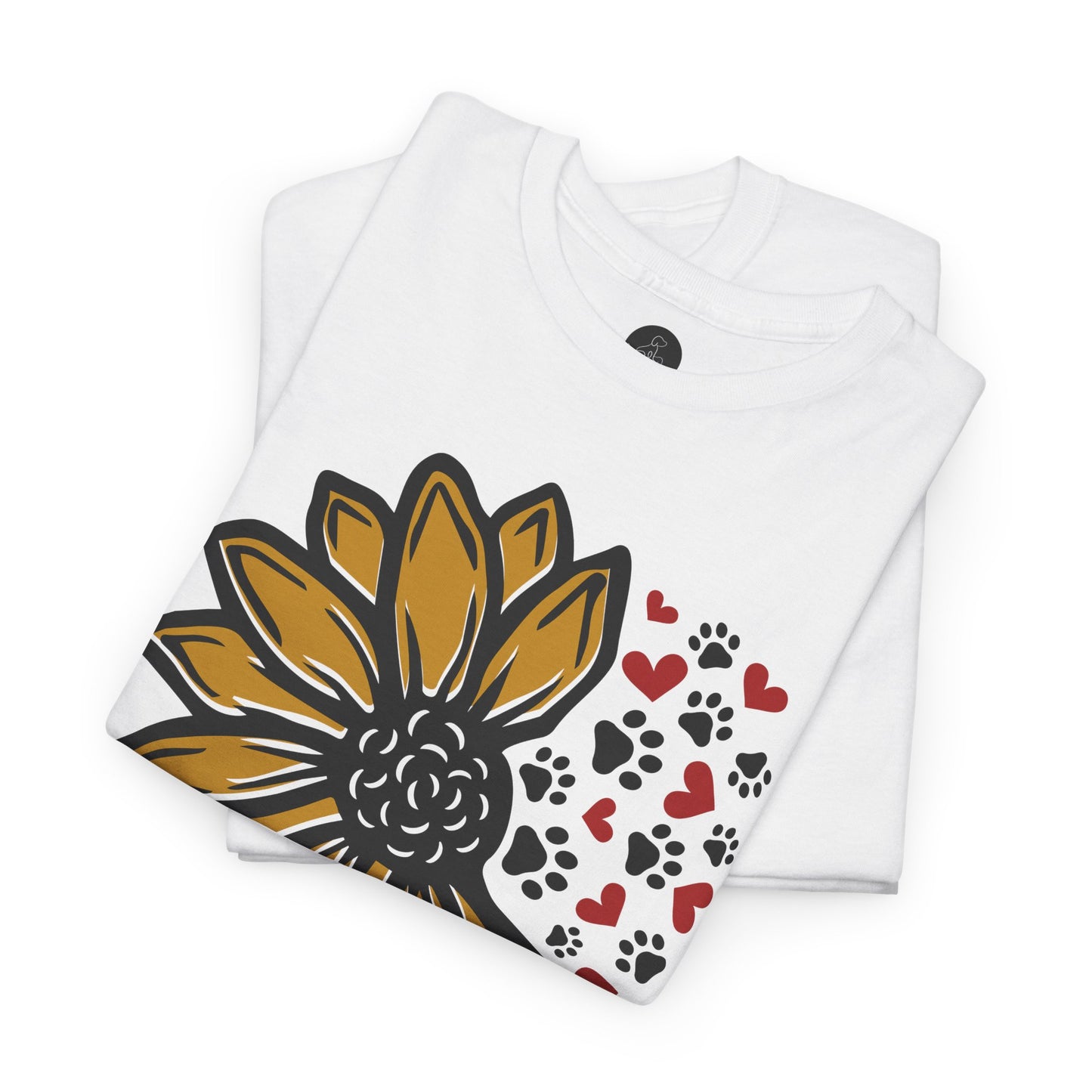 T Shirt - Unisex - Sunflower and Paws