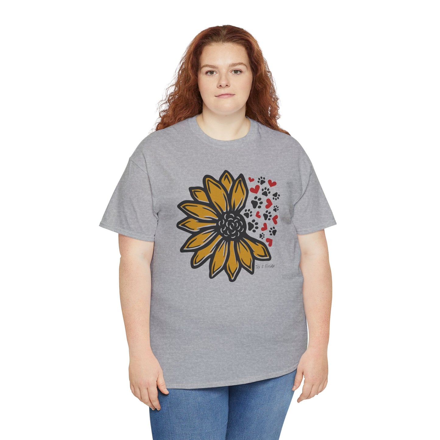 T Shirt - Unisex - Sunflower and Paws