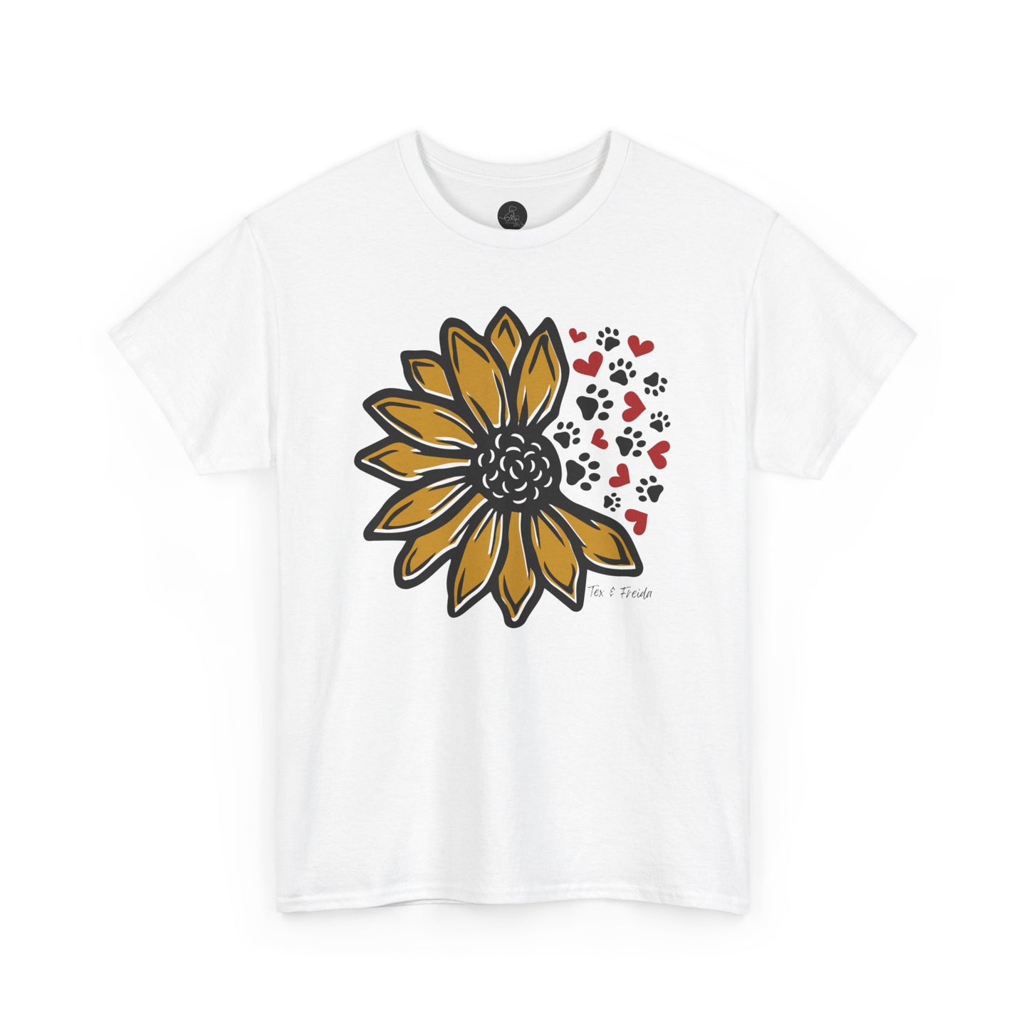 T Shirt - Unisex - Sunflower and Paws