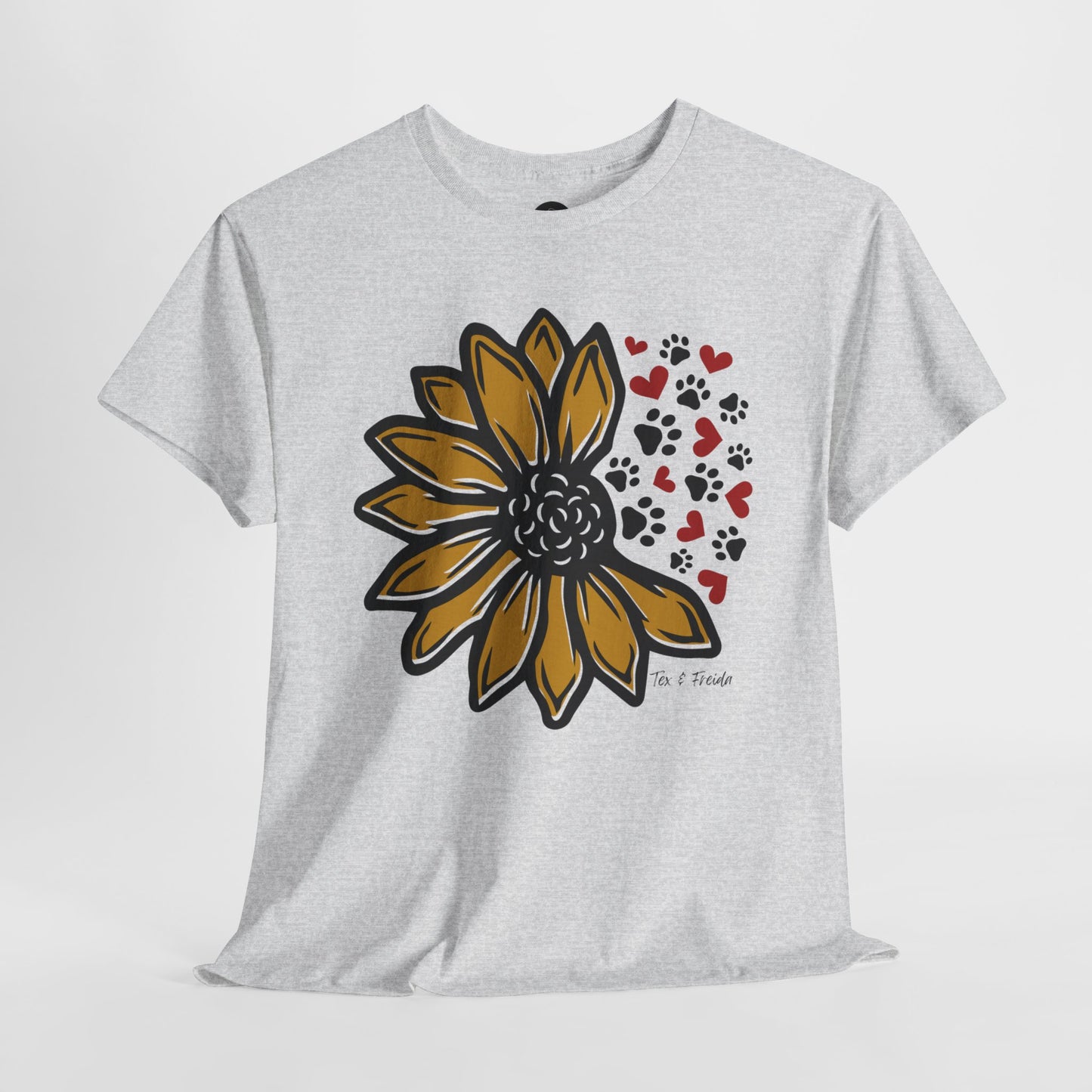 T Shirt - Unisex - Sunflower and Paws