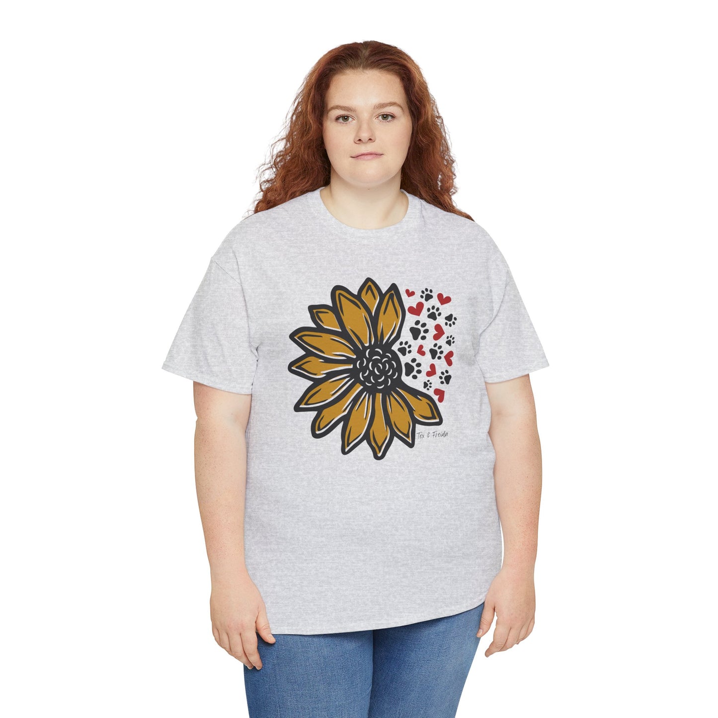 T Shirt - Unisex - Sunflower and Paws