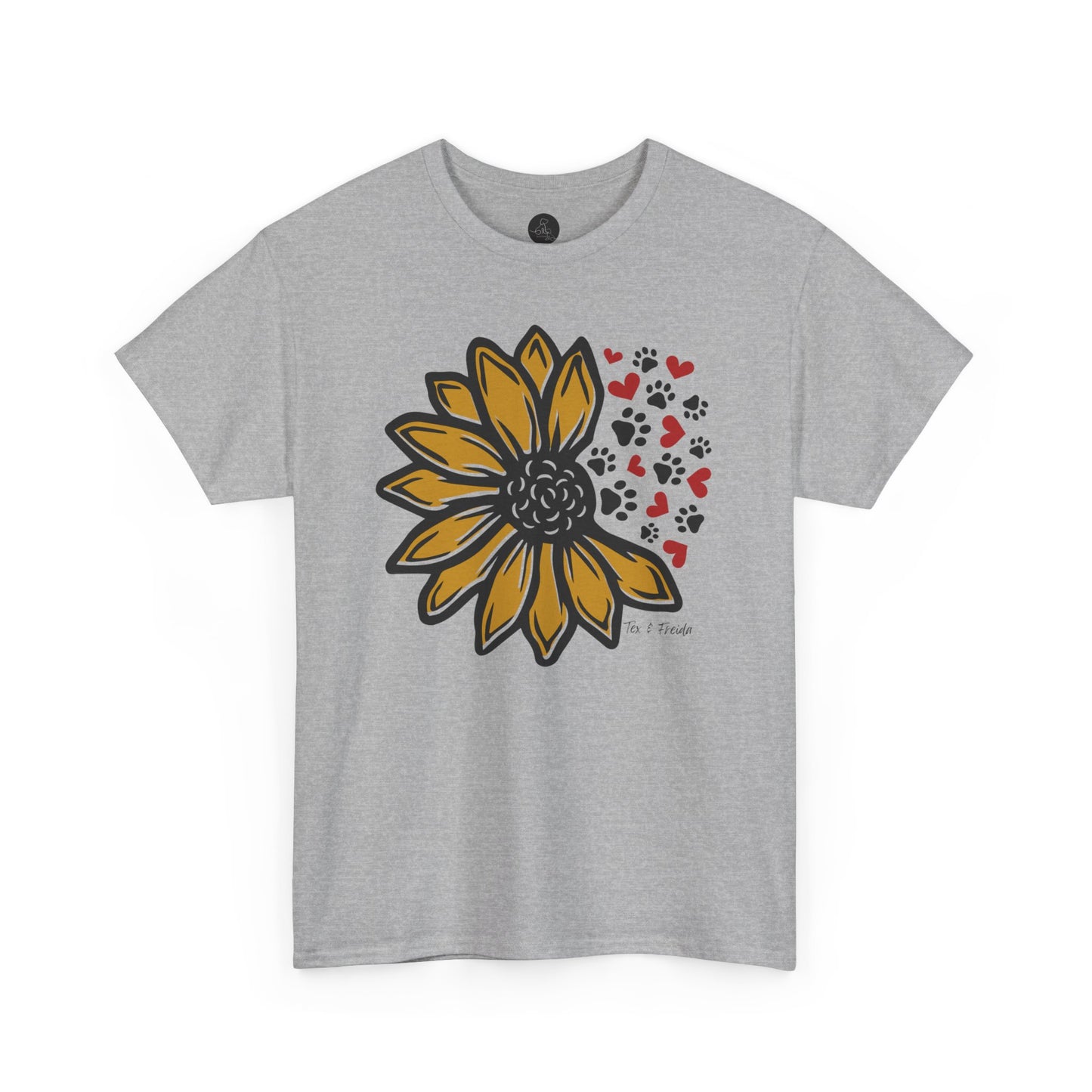 T Shirt - Unisex - Sunflower and Paws