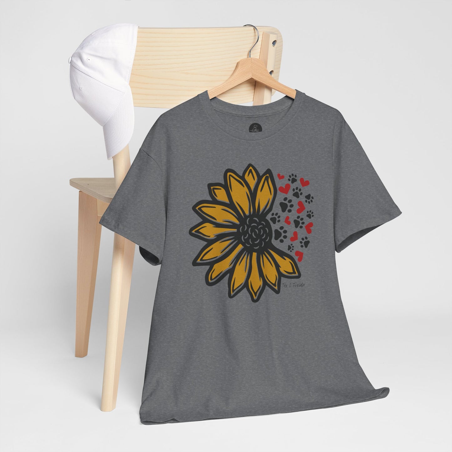 T Shirt - Unisex - Sunflower and Paws