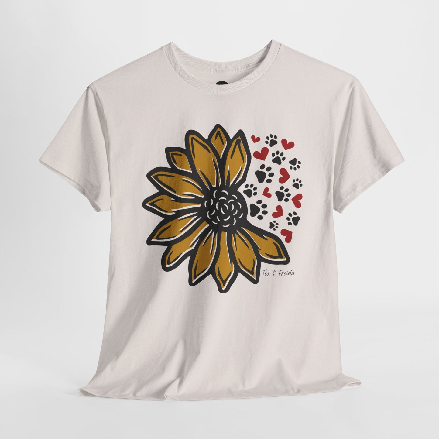 T Shirt - Unisex - Sunflower and Paws