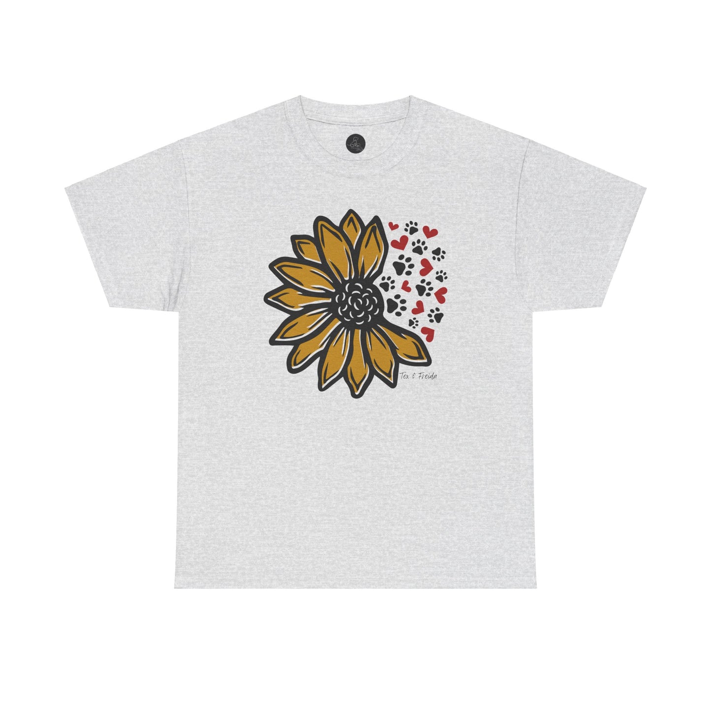 T Shirt - Unisex - Sunflower and Paws