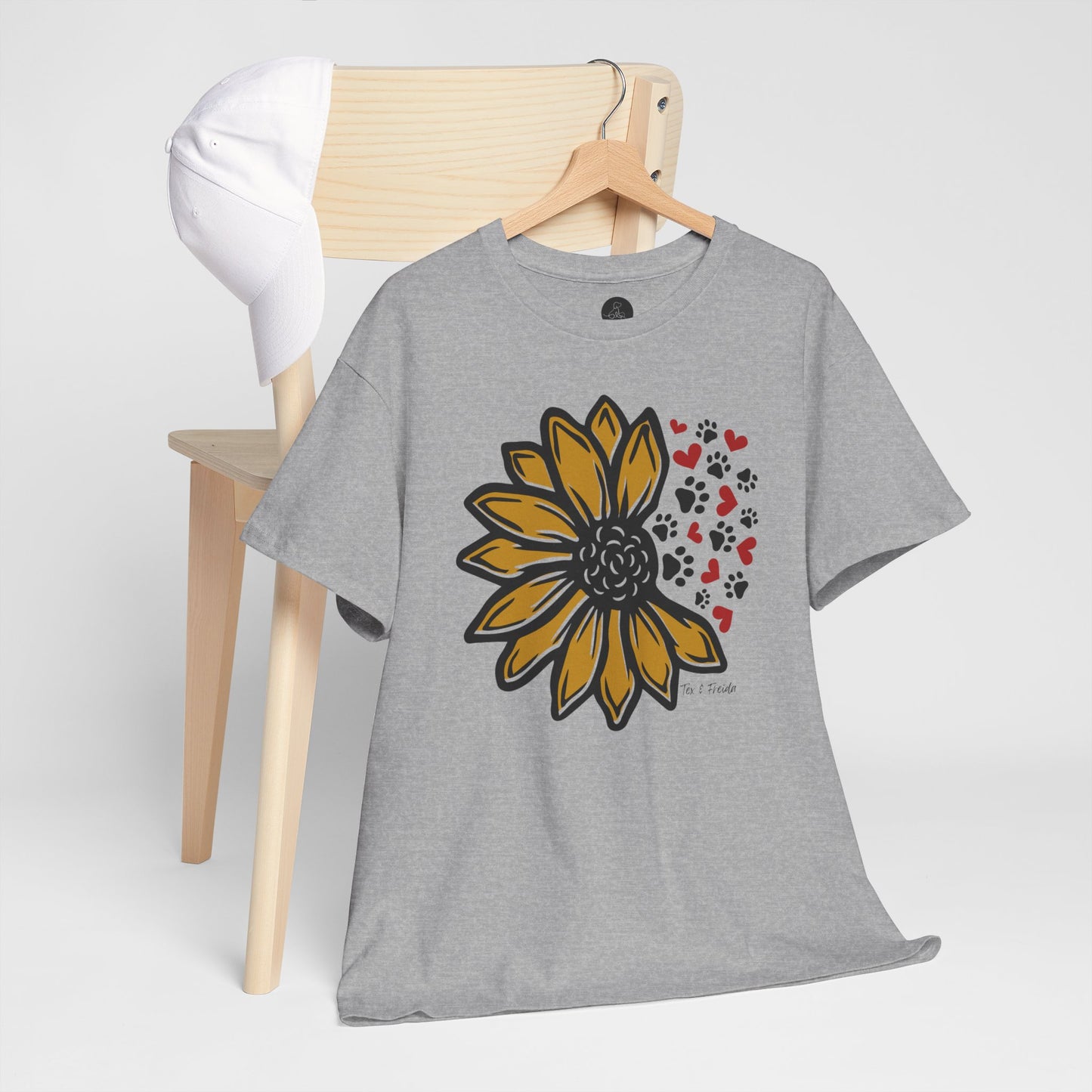 T Shirt - Unisex - Sunflower and Paws