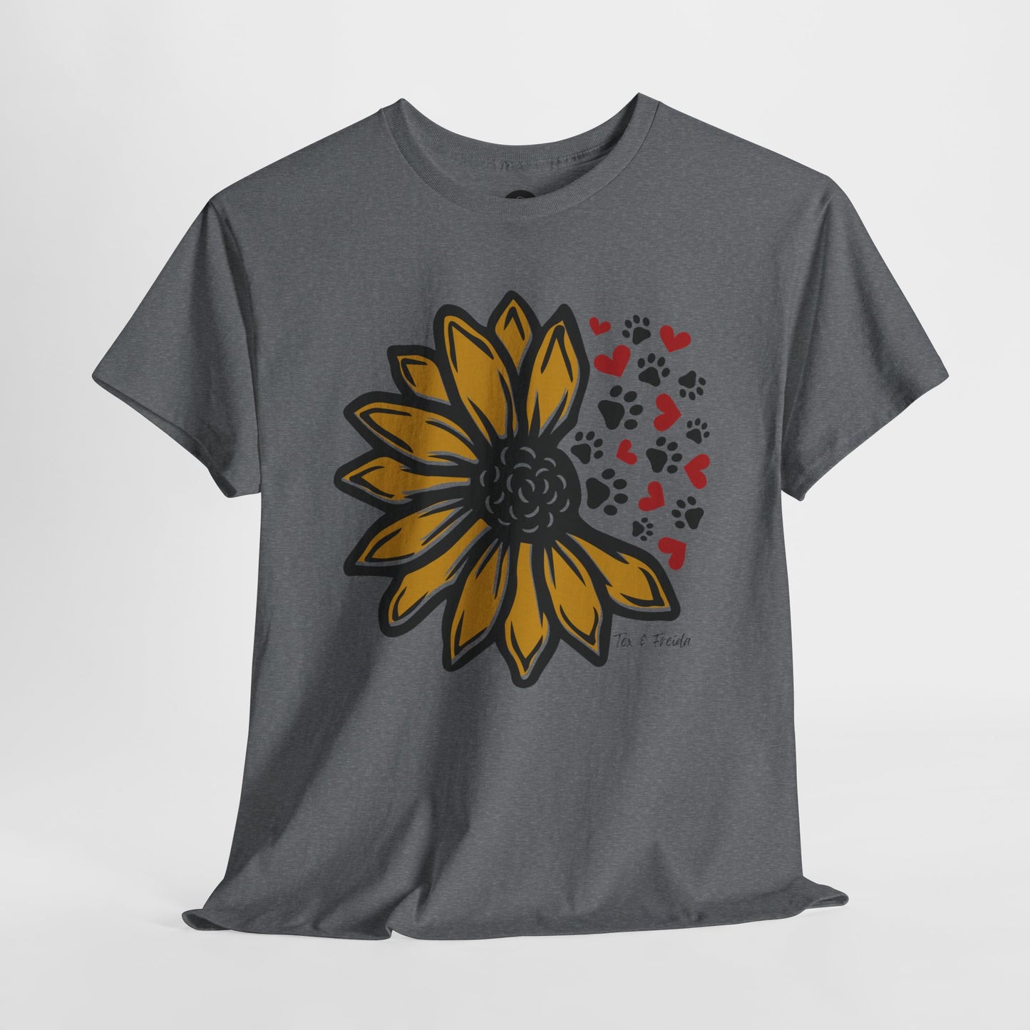 T Shirt - Unisex - Sunflower and Paws