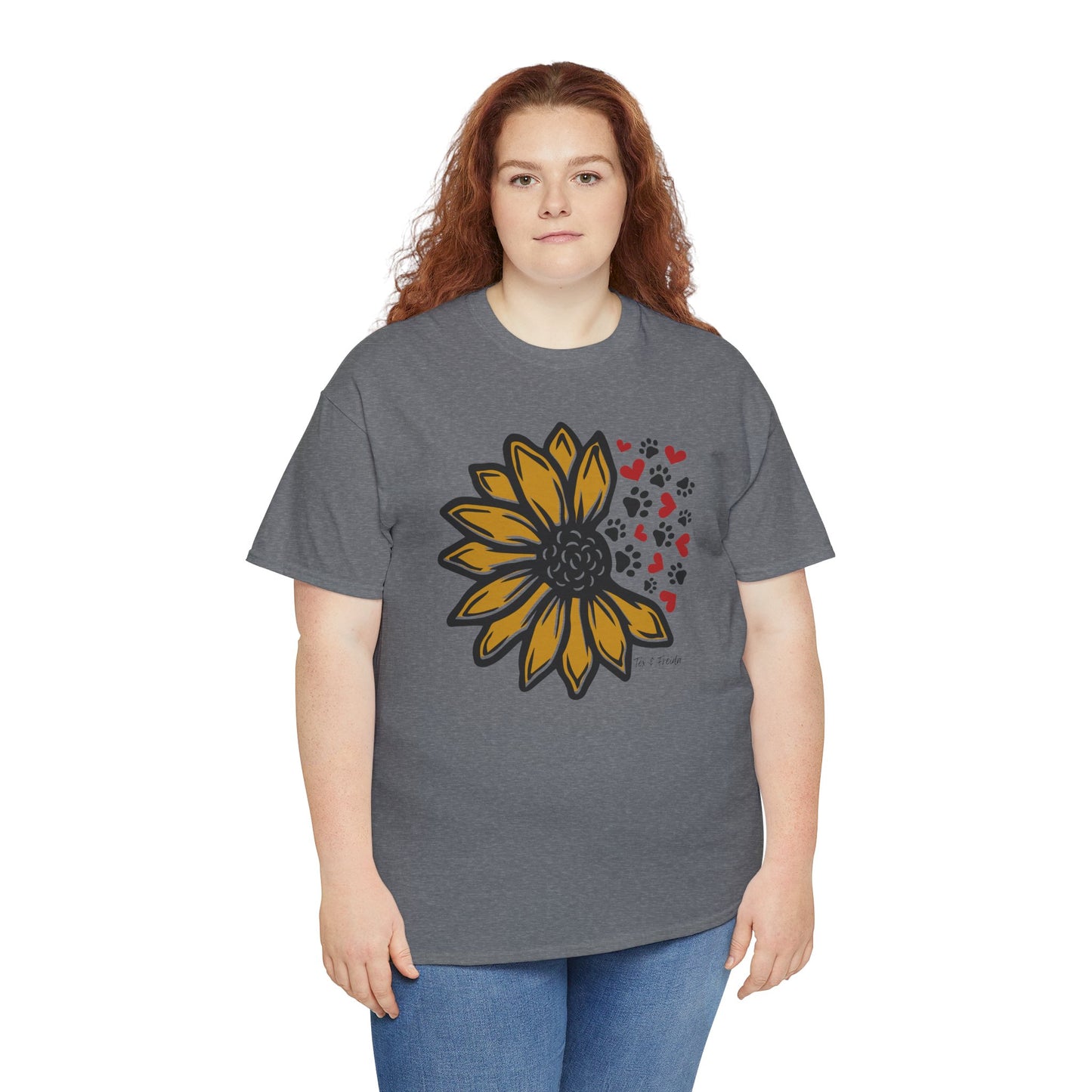T Shirt - Unisex - Sunflower and Paws
