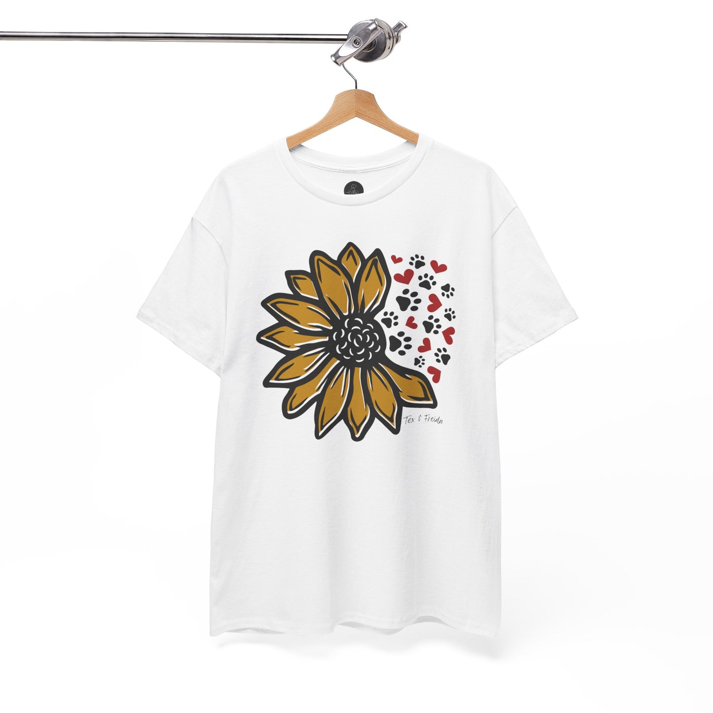 T Shirt - Unisex - Sunflower and Paws