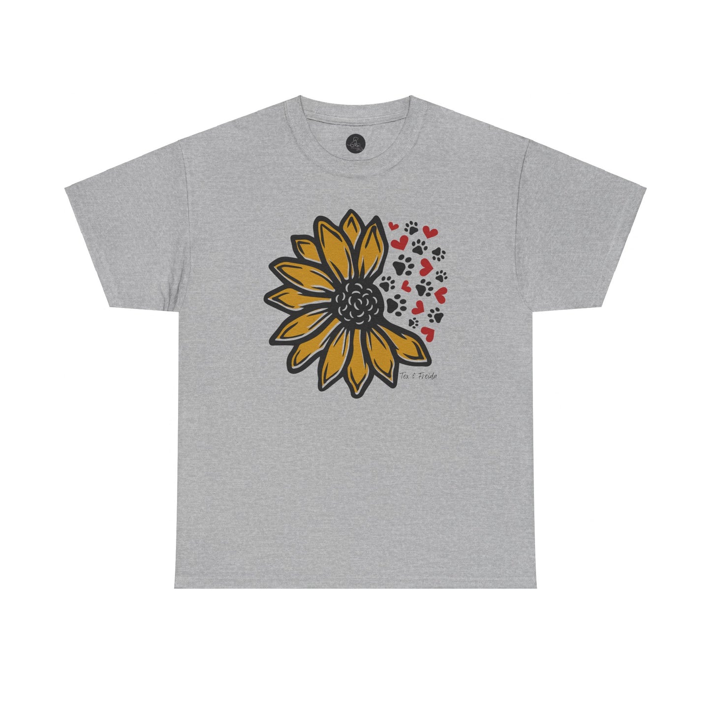 T Shirt - Unisex - Sunflower and Paws