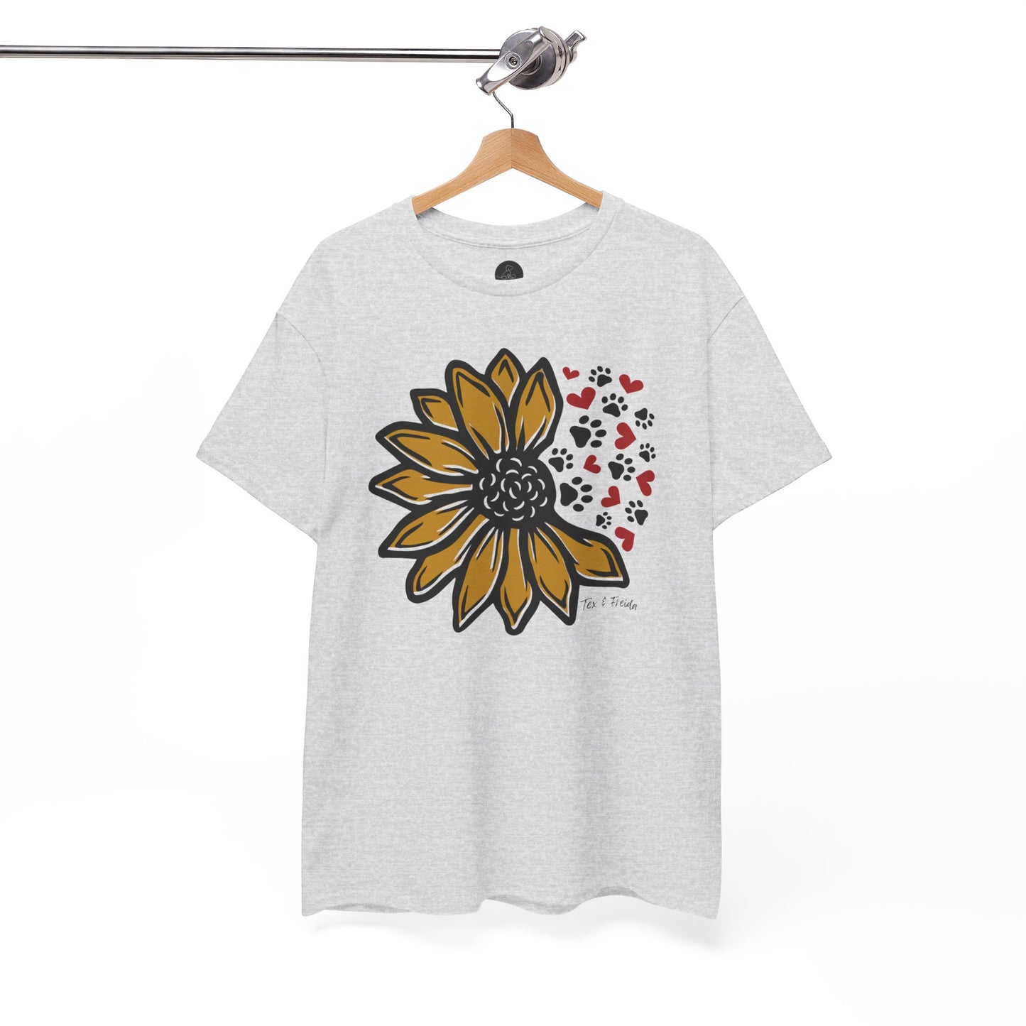 T Shirt - Unisex - Sunflower and Paws