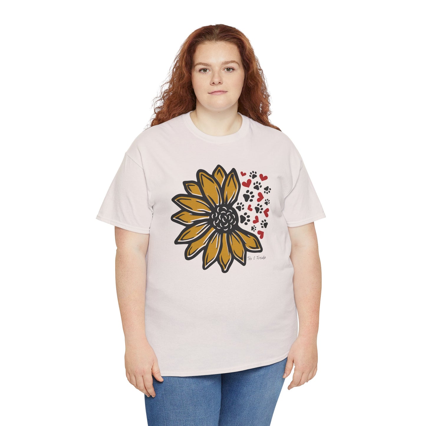 T Shirt - Unisex - Sunflower and Paws