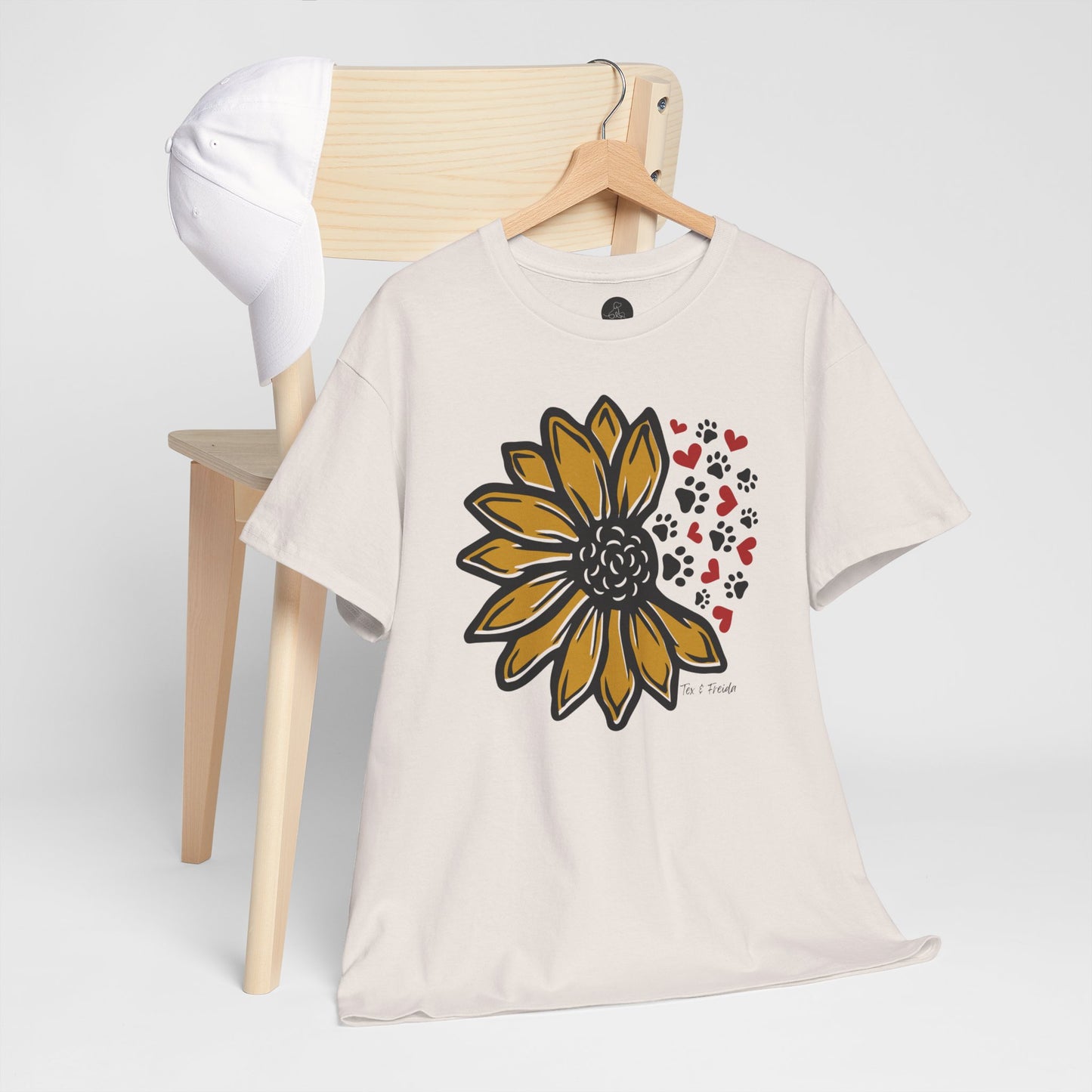 T Shirt - Unisex - Sunflower and Paws
