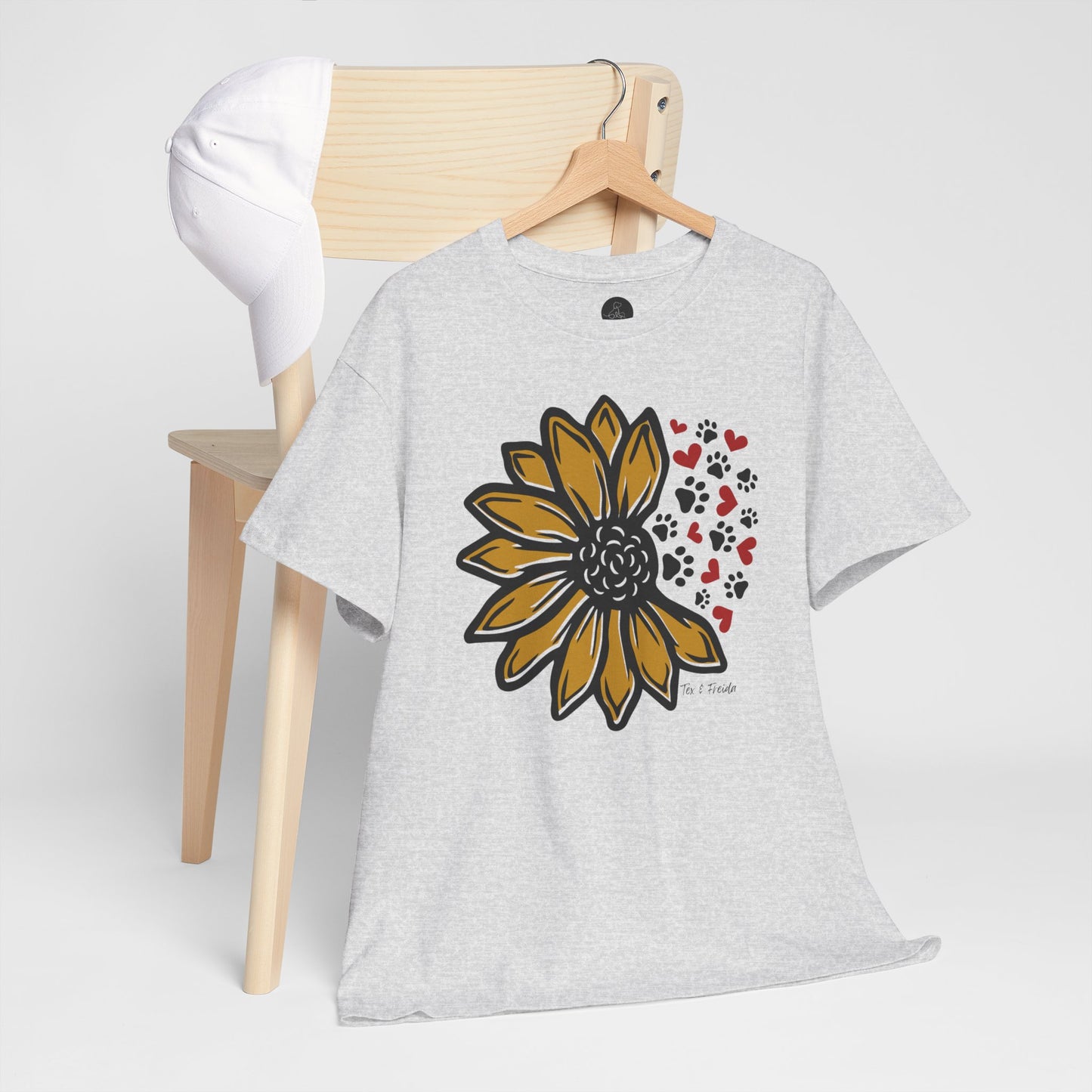 T Shirt - Unisex - Sunflower and Paws