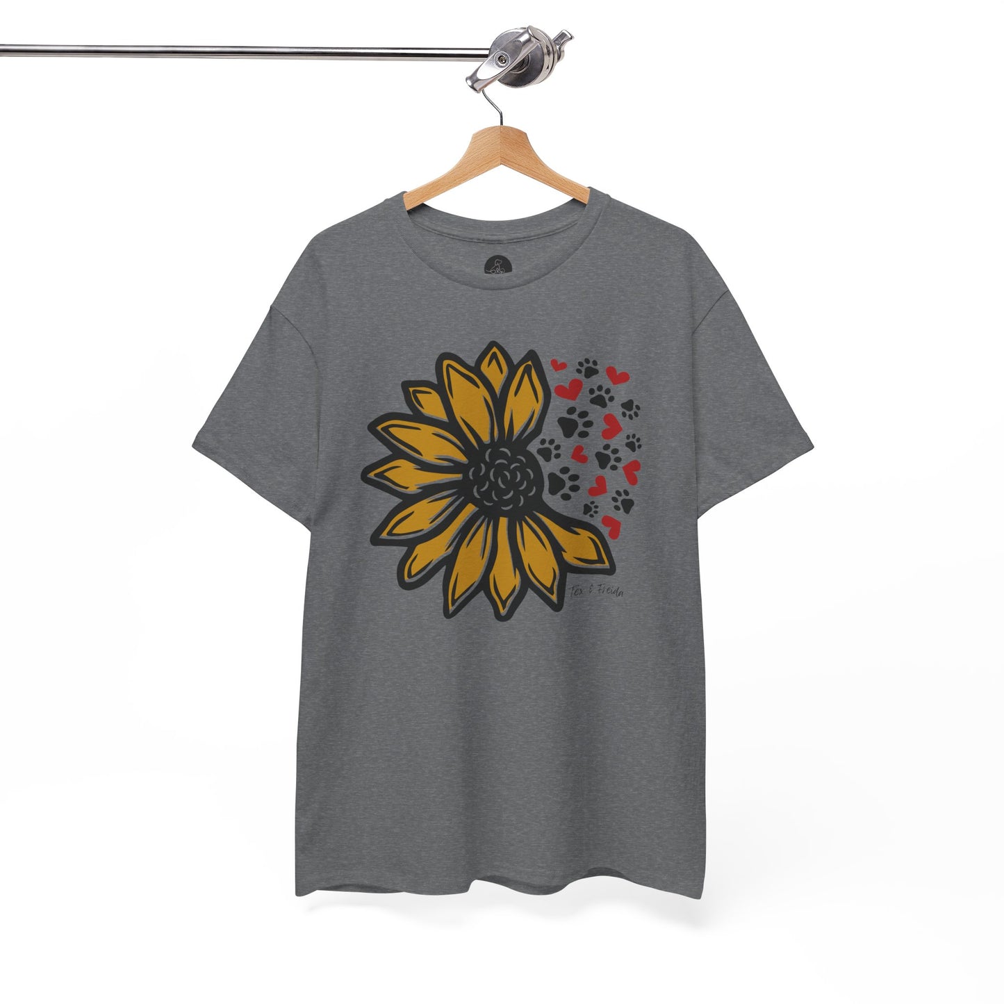 T Shirt - Unisex - Sunflower and Paws