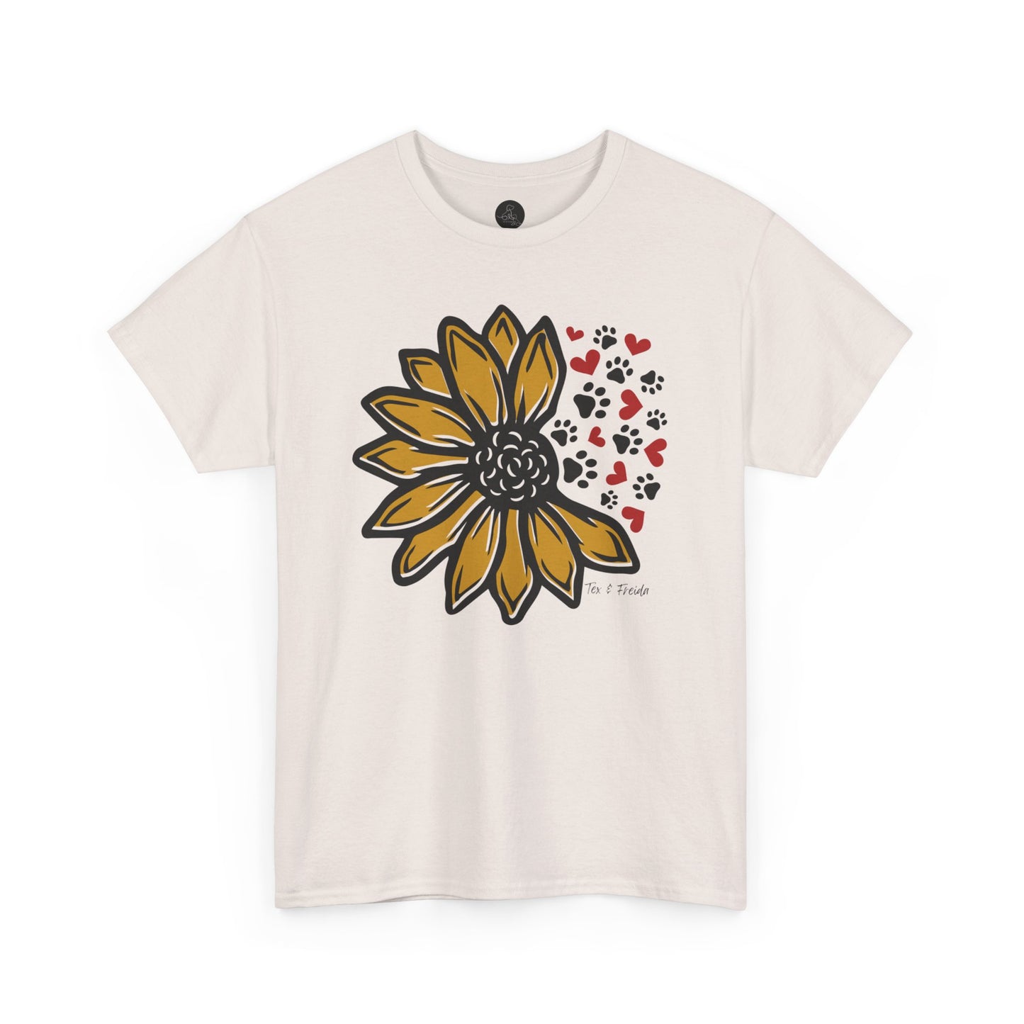 T Shirt - Unisex - Sunflower and Paws