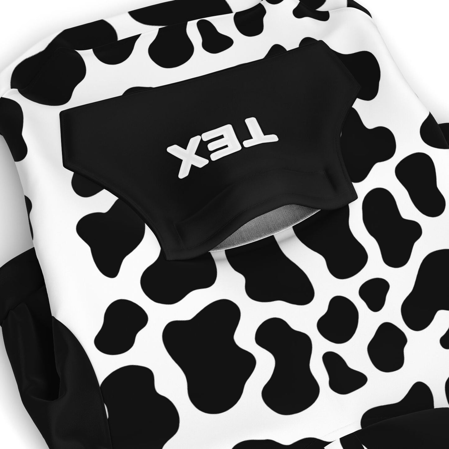 Personalised COW PRINT Dog Zip-Up Hoodie - AOP