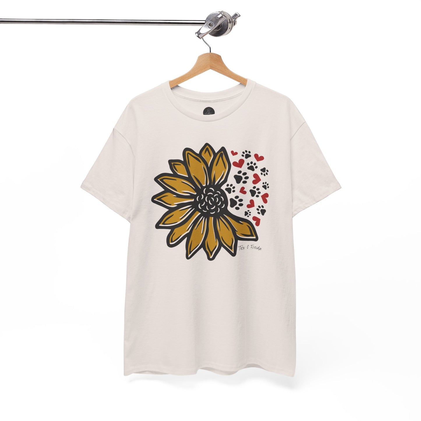 T Shirt - Unisex - Sunflower and Paws