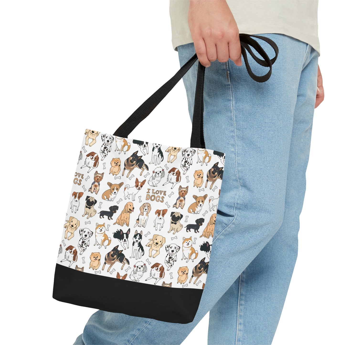 Tote Bag - AOP - I Love Dogs