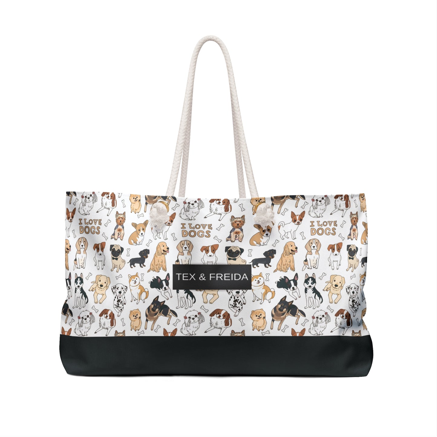 Weekender Bag - AOP - I Love Dogs