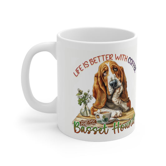 Coffee Mug, 11oz - Basset Hound