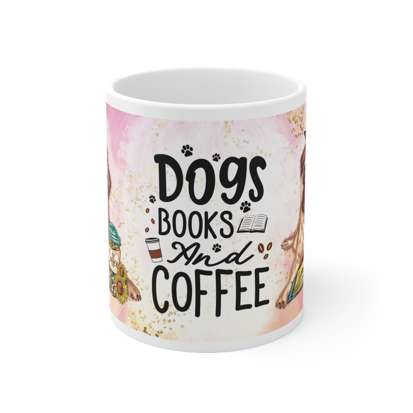 Coffee Mug - Dogs Books and Coffee