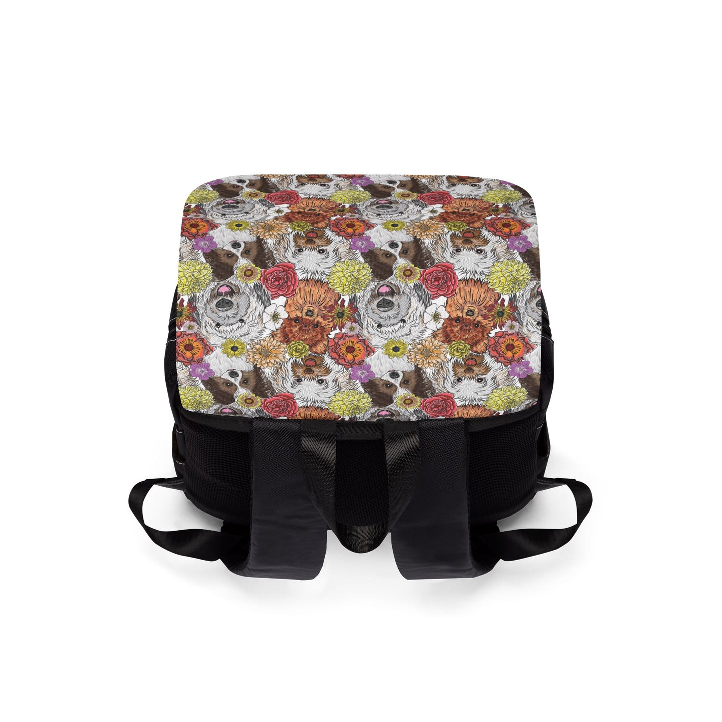 Backpack - Floral Dogs