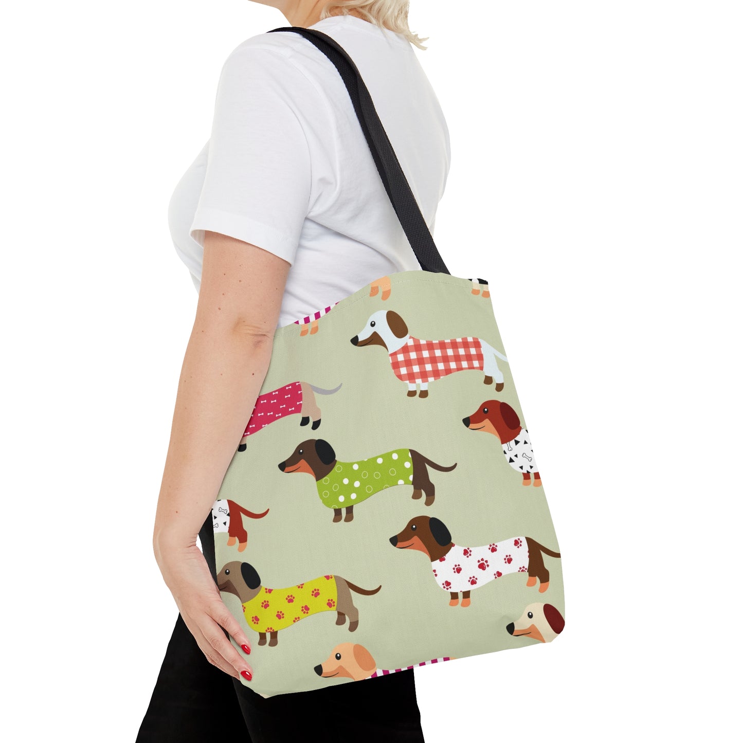 Tote Bag - AOP - Dachshunds in Sweaters