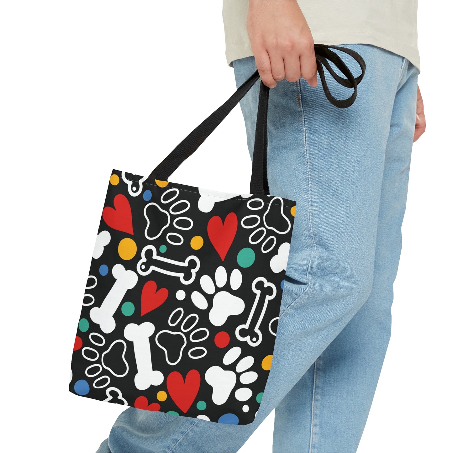 Tote Bag - AOP - Hearts and Paws