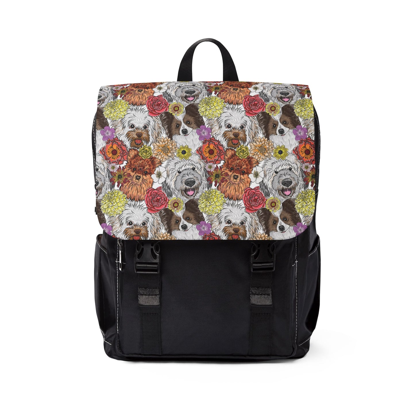 Backpack - Floral Dogs