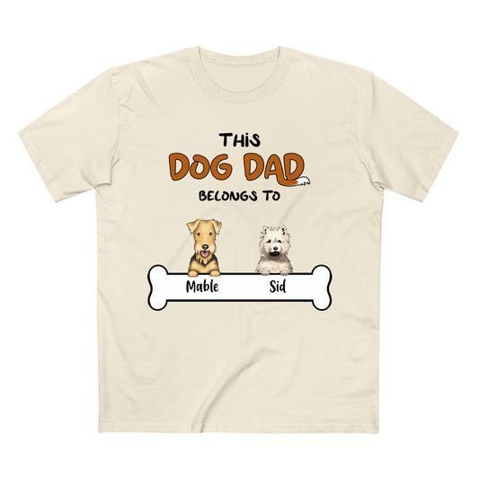 Personalised Dog Dad Adult Staple Tee