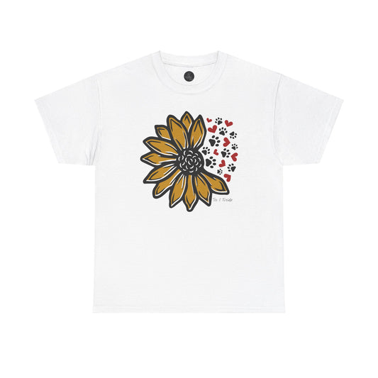 T Shirt - Unisex - Sunflower and Paws