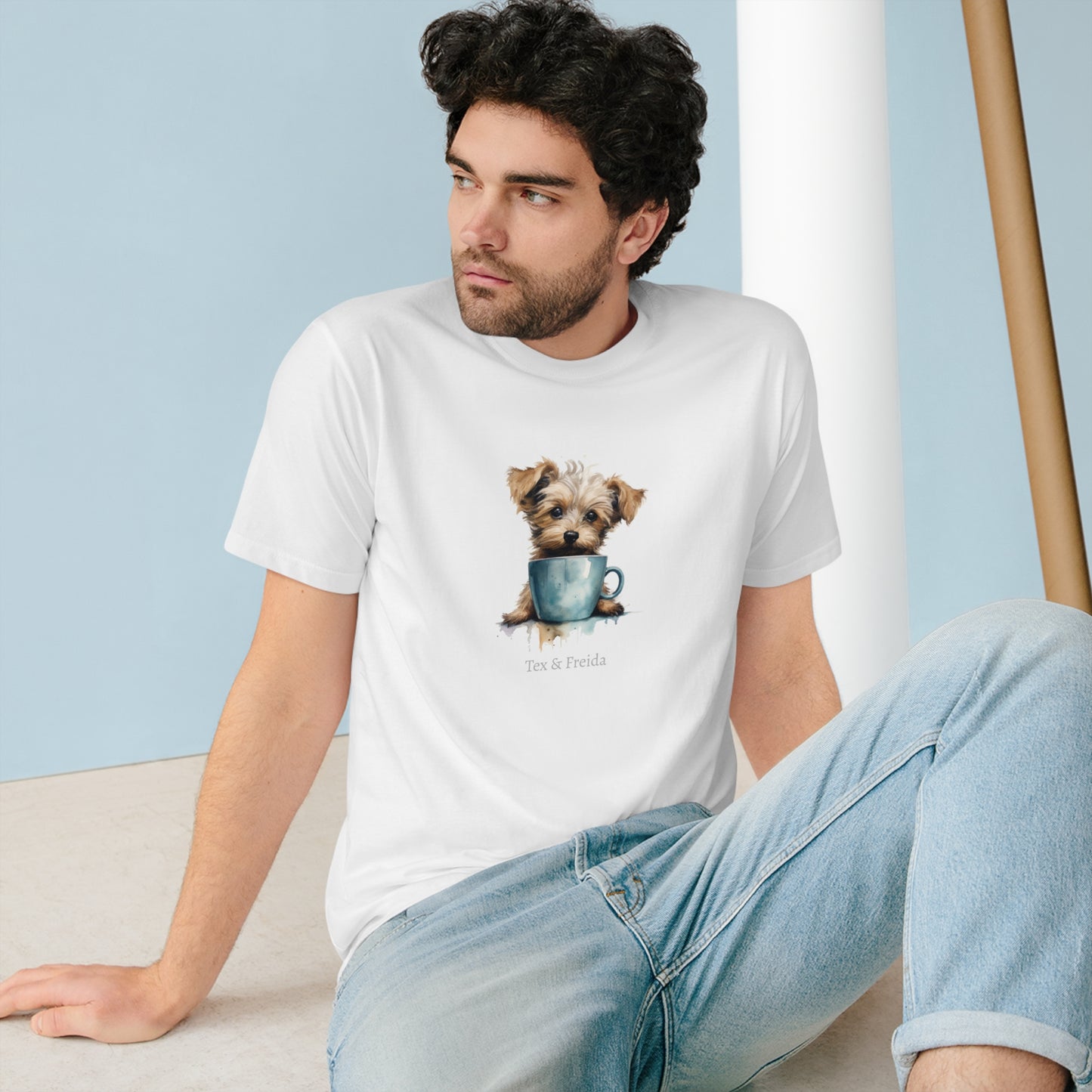 T Shirt - Morning Coffee Pup