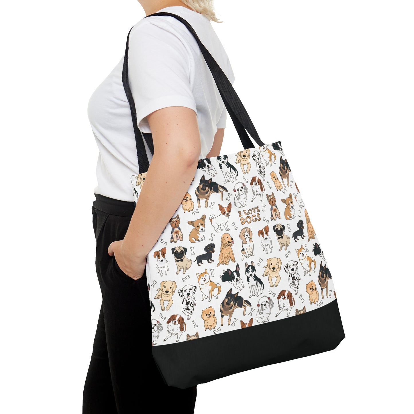 Tote Bag - AOP - I Love Dogs