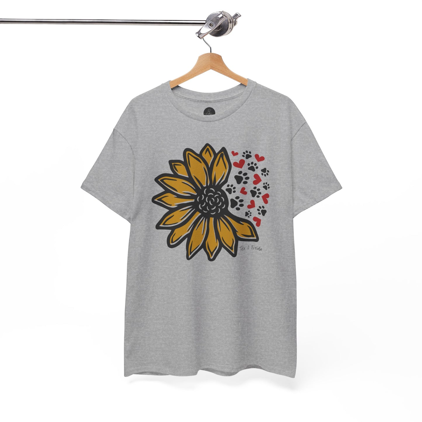 T Shirt - Unisex - Sunflower and Paws